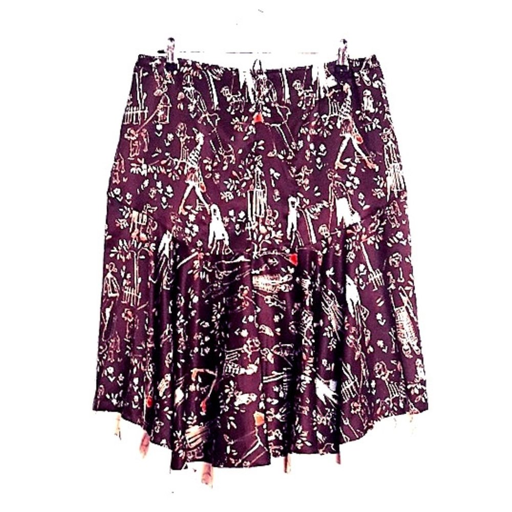 RARE! Anthropologie whimsy vintage dogwalker skirt